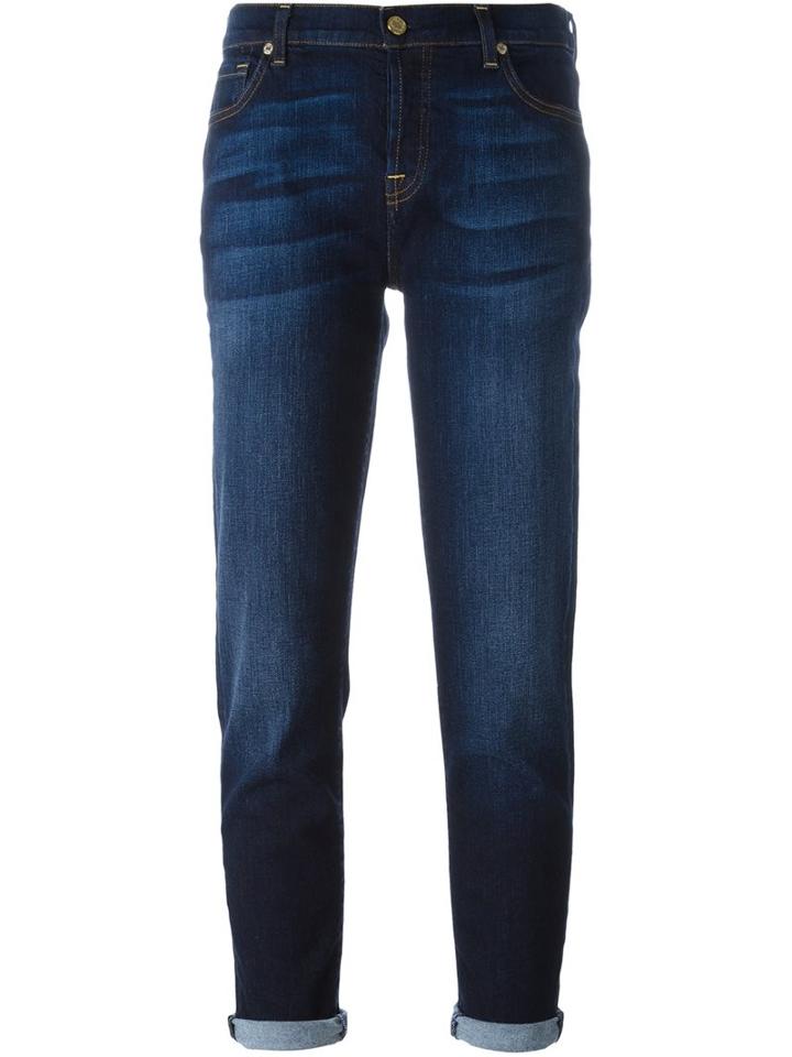 7 For All Mankind 'josefina' Boyfriend Jeans, Women's, Size: 29, Blue, Cotton/polyurethane
