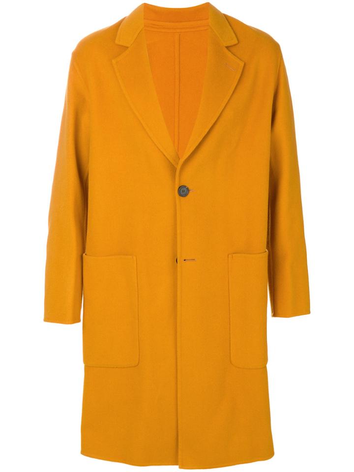 Ami Alexandre Mattiussi Single Breasted Coat - Yellow & Orange