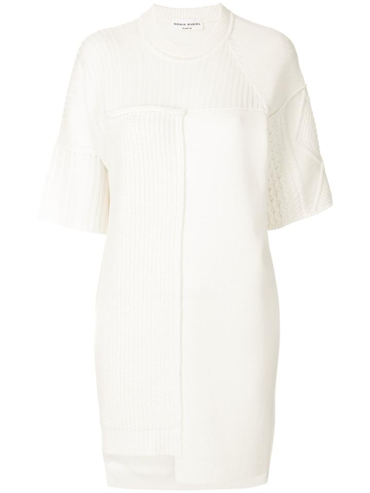 Sonia Rykiel Knitted T-shirt Dress - White