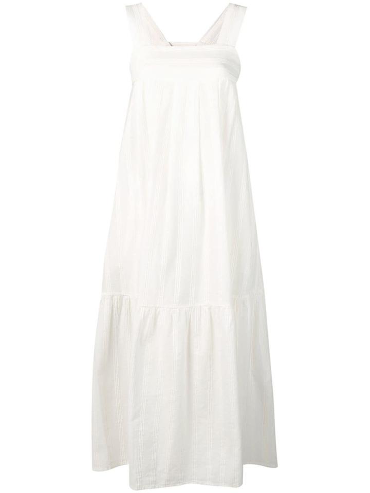 Roberto Collina Square Neck Dress - White