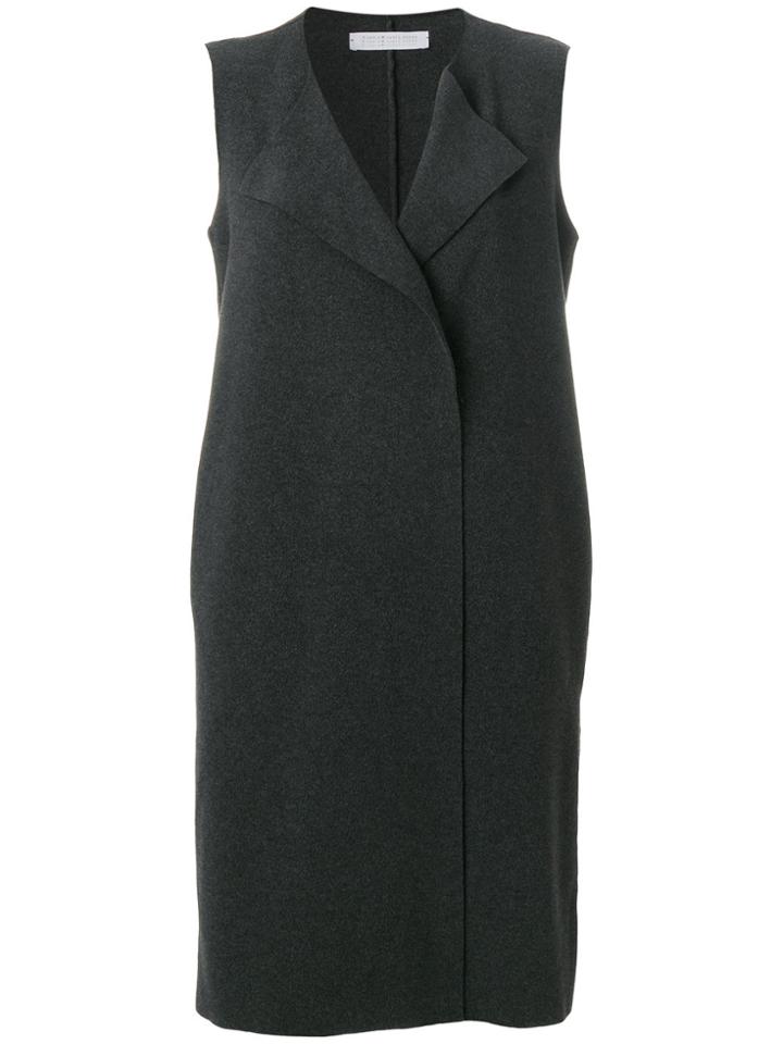 Harris Wharf London Buttoned Sleeveless Coat - Grey