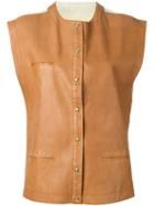 Roberta Di Camerino Pre-owned Leather Panel Waistcoat - Neutrals