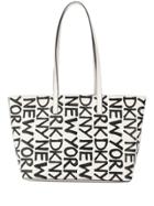 Dkny Small Logo Shopping Bag - White