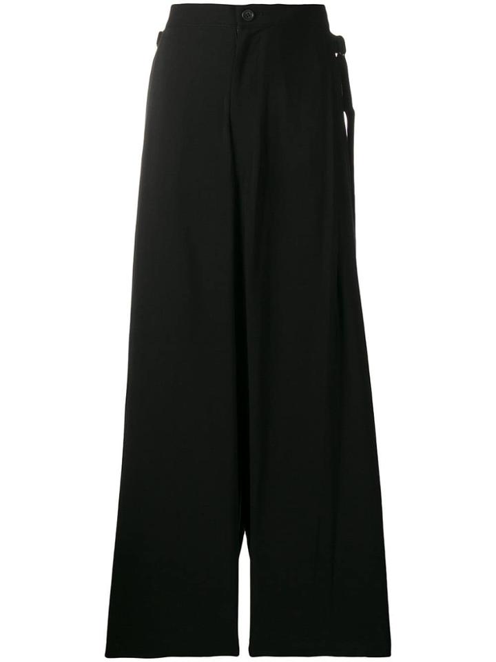 Yohji Yamamoto High Waisted Loose Trousers - Black