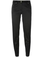 Boutique Moschino Slim Fit Trousers, Women's, Size: 42, Black, Other Fibers/acetate/polyamide