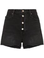 Frame Le Vintage Raw Trim Shorts - Black