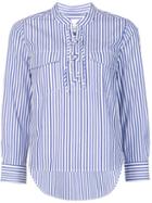 Veronica Beard Striped Shirt, Women's, Size: 0, Blue, Cotton