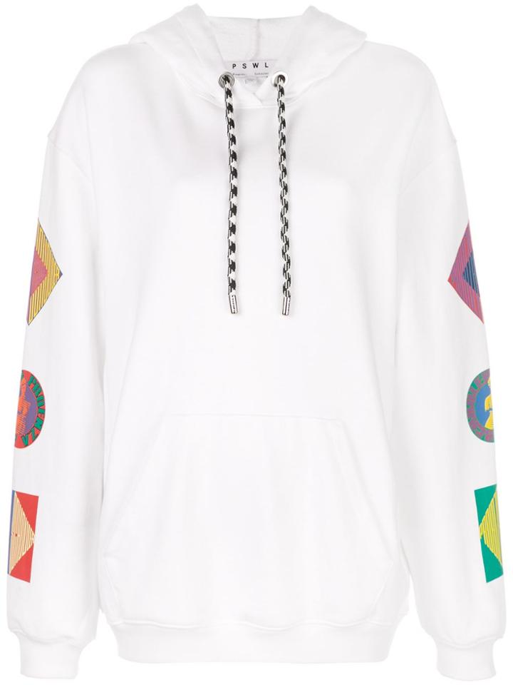 Proenza Schouler Pswl Multi Logo Hoodie - White