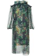Kolor Tropical Print Layered Dress - Blue