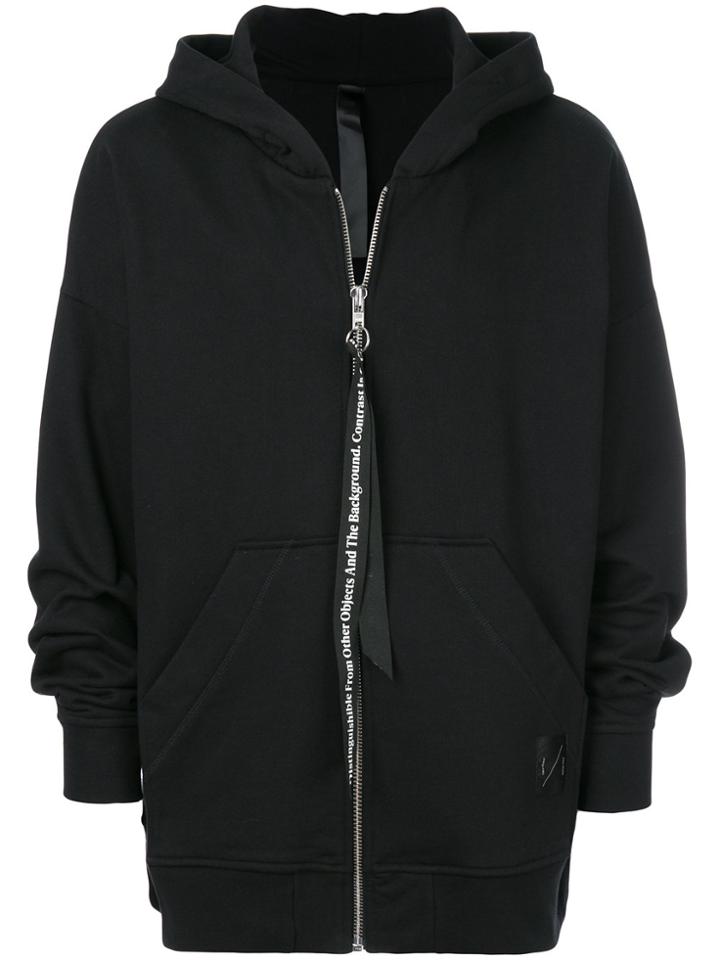 Odeur Pocket Zip Up Hoodie - Black