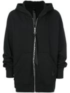Odeur Pocket Zip Up Hoodie - Black