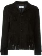 Saint Laurent 'curtis' Jacket, Women's, Size: 36, Black, Goat Skin/silk