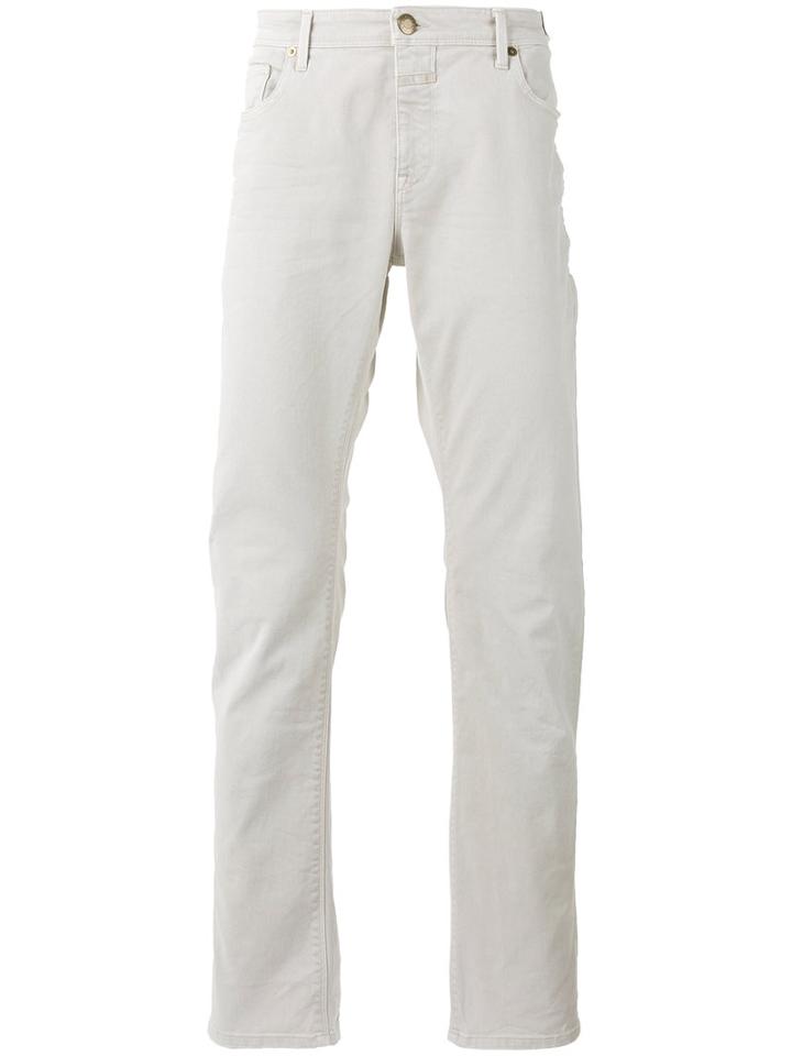 Closed Classic Chinos, Men's, Size: 36/34, Grey, Cotton/spandex/elastane