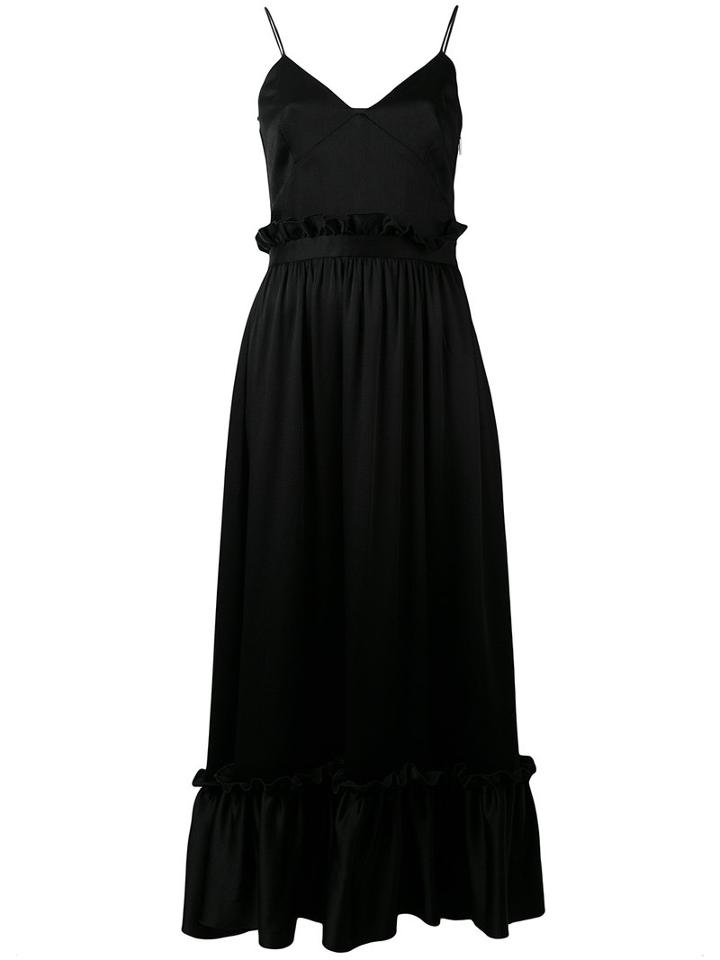 Msgm - Shift Midi Dress - Women - Polyester/acetate/viscose - 42, Black, Polyester/acetate/viscose