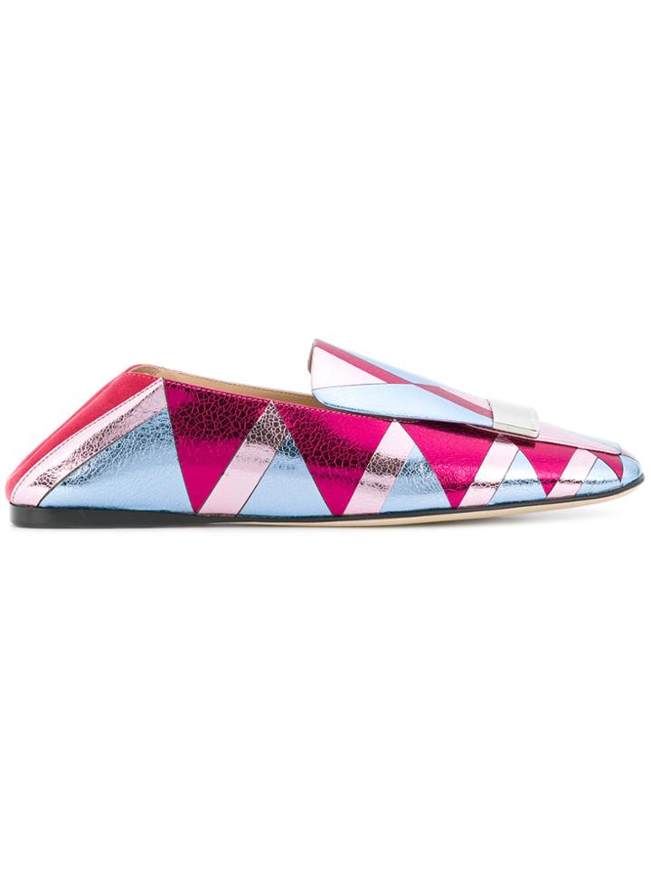Sergio Rossi Metallic Panelled Loafers - Multicolour