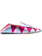 Sergio Rossi Metallic Panelled Loafers - Multicolour