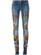 Philipp Plein Blooming Jeans, Women's, Size: 26, Blue, Cotton/spandex/elastane