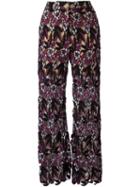 Self-portrait Floral Macrame Trousers, Women's, Size: 8, Nude/neutrals, Polyamide/polyester/spandex/elastane