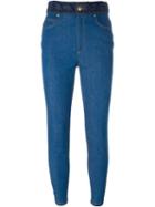 Alexander Mcqueen Cropped Jeans, Women's, Size: 44, Blue, Cotton/spandex/elastane