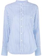 Closed Striped Fitted Shirt - Blue