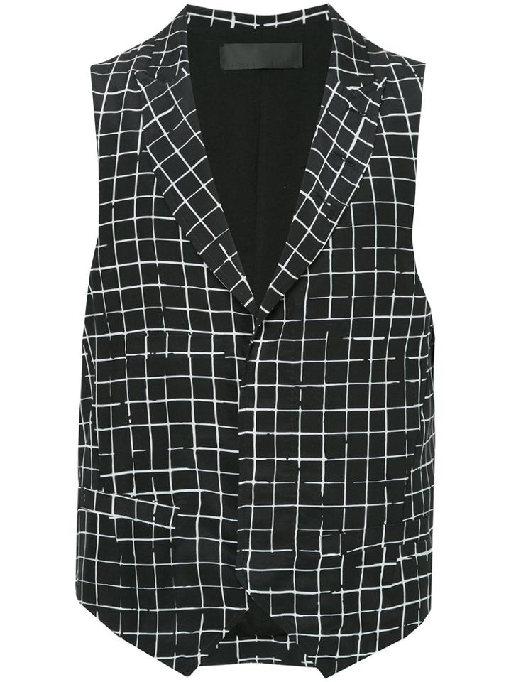 Haider Ackermann Checked Gilet - Black