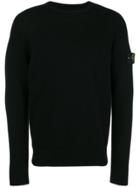 Stone Island Crew Neck Knitted Jumper - Black