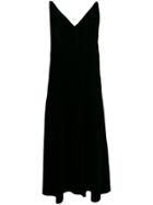 Forte Forte V-neck Velvet Midi Dress - Black