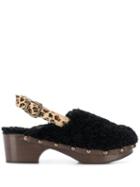 Avec Modération Leopard Print Pumps - Black