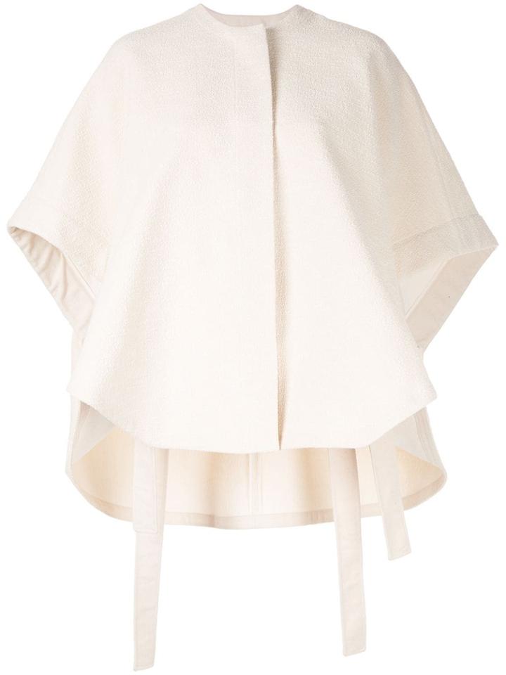Jil Sander Cape Style Jacket - White