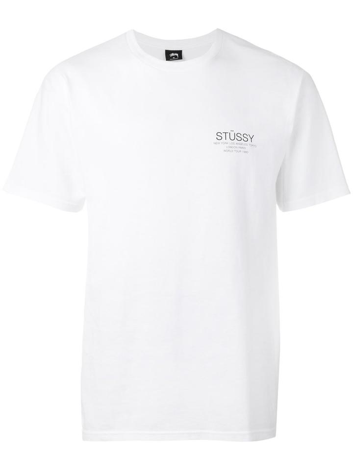 Stussy - Logo Patch T-shirt - Men - Cotton - L, White, Cotton