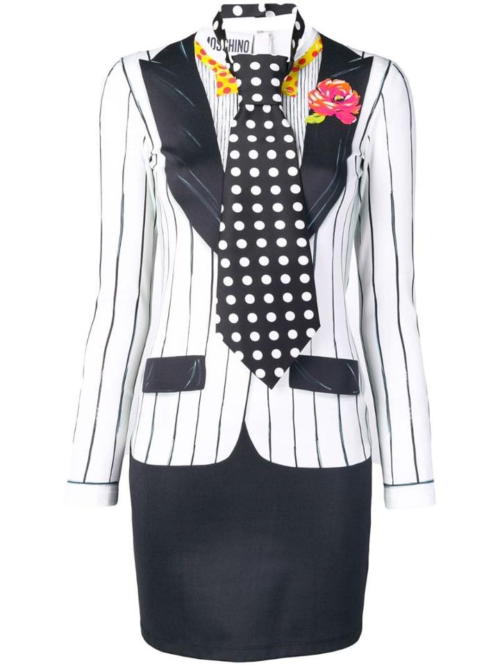 Moschino Striped Dress - Black