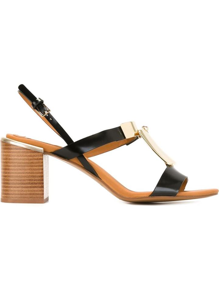 See By Chloé Metallic Plaque Sandals