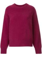 H Beauty & Youth Long-sleeve Fitted Sweater - Pink & Purple