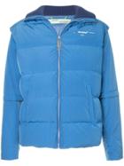 Off-white Padded Removable Sleeve Jacket - Blue