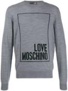 Love Moschino Logo-intarsia Jumper - Grey