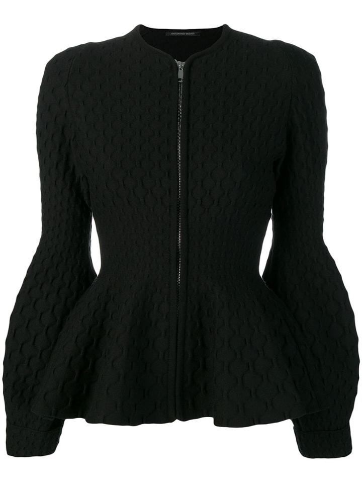Antonino Valenti Patterned Fitted Jacket - Black