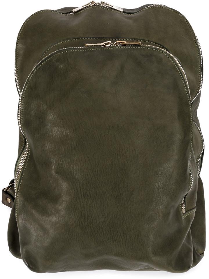 Guidi Zipped Backpack - Green