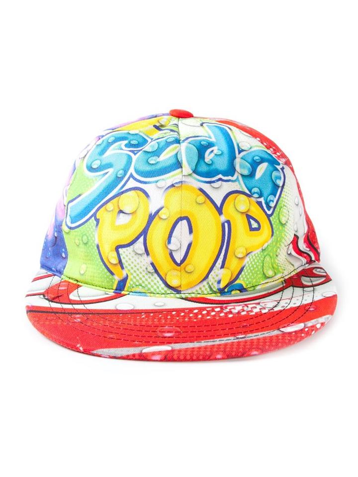 Moschino Soda Pop Print Cap, Women's, Size: Medium, Cotton
