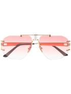 Céline Eyewear Pink Aviator Metal Sunglasses - Metallic