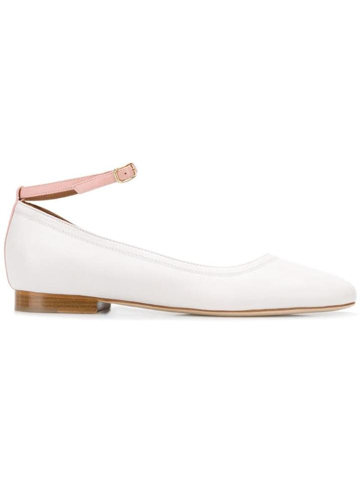 Malone Souliers Rowena Ballerinas - White