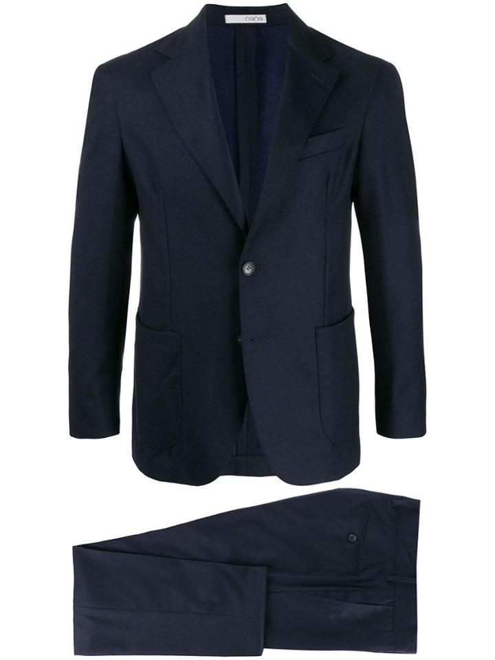 0909 Single-breasted Two-piece Suit - Blue