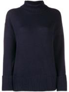 Lamberto Losani Turtle Neck Jumper - Blue