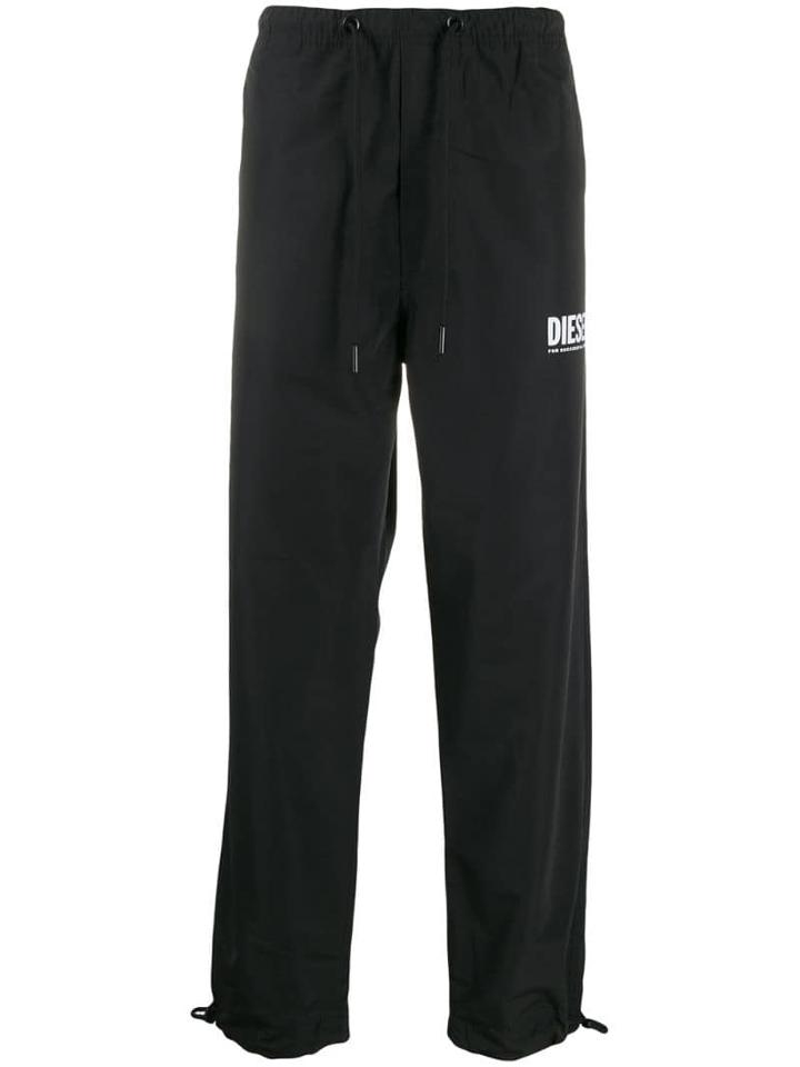 Diesel Logo Print Track Pants - Black