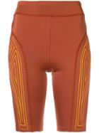 Fendi Graphic Logo Cycling Shorts - Orange