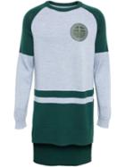 Astrid Andersen Long-line Varsity Sweater, Men's, Size: Medium, Grey, Cotton/spandex/elastane