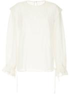 Muller Of Yoshiokubo Zaja Embroidered Flared Blouse - White