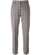Piazza Sempione Checked Trousers, Women's, Size: 42, Grey, Polyamide/spandex/elastane/virgin Wool/other Fibers