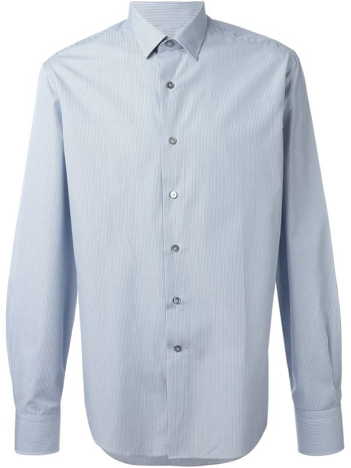 Lanvin Classic Shirt, Men's, Size: 40, Grey, Cotton