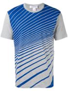 Comme Des Garçons Shirt Printed Panel T-shirt, Men's, Size: Medium, Blue, Cotton