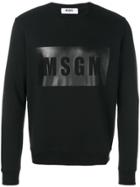Msgm Logo Print Sweatshirt - Black